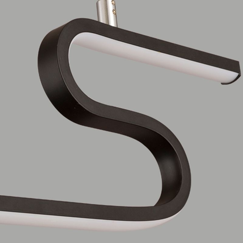 Linear Shape Island Lights Modern Style Metal 2-Light Pendant Light Fixtures