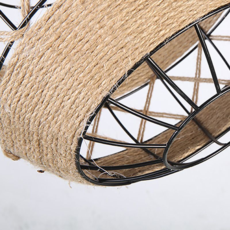 Stile industriale ombreggiata a sospensione Aibritura della corda a sospensione Lampada a sospensione in beige