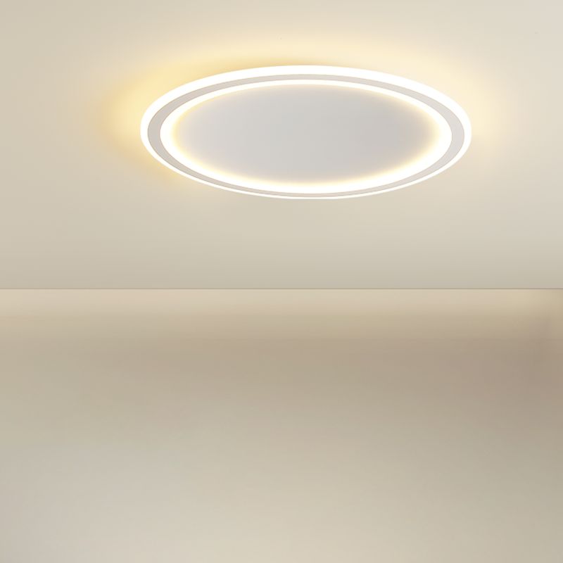 Rotonda Forma Soffitto Fissaggio Moderno Stile Metallo 1 Luce Soffitto Montato Light in bianco