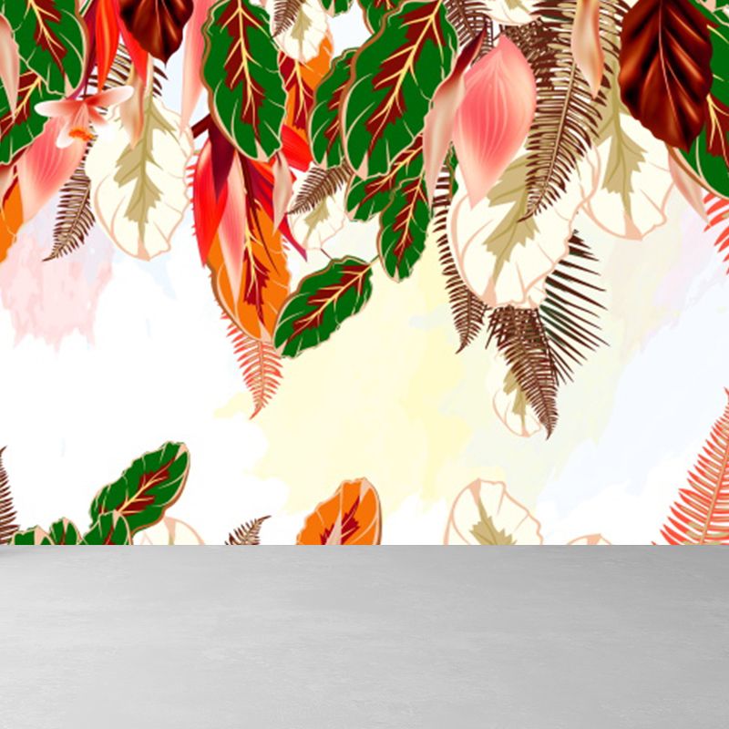 Botanical Wall Mural Tropical Decorative Dining Room Wall Covering, Custom Printed