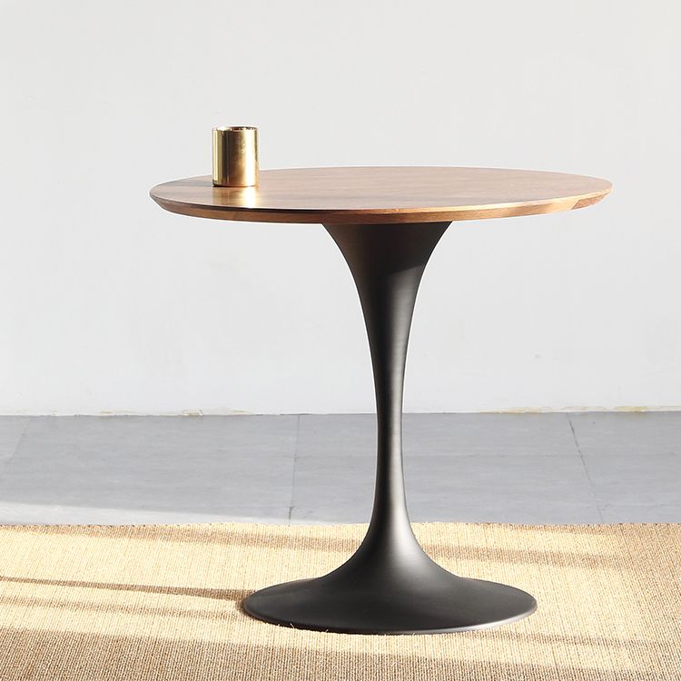 Table à manger ronde moderne en bois Table à manger de cuisine standard avec base en tulipe