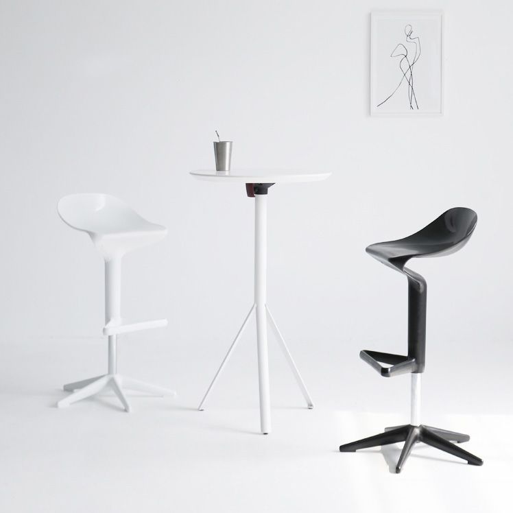 Industrial Bar-stool Adjustable Leather Counter Bar Stool with Metal Legs