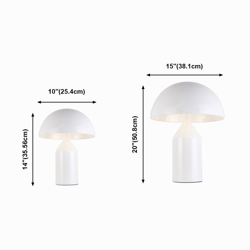 Contemporary Style Dome Shaped Table Lamp Metal 1 Light Night Table Lamps for Bedroom