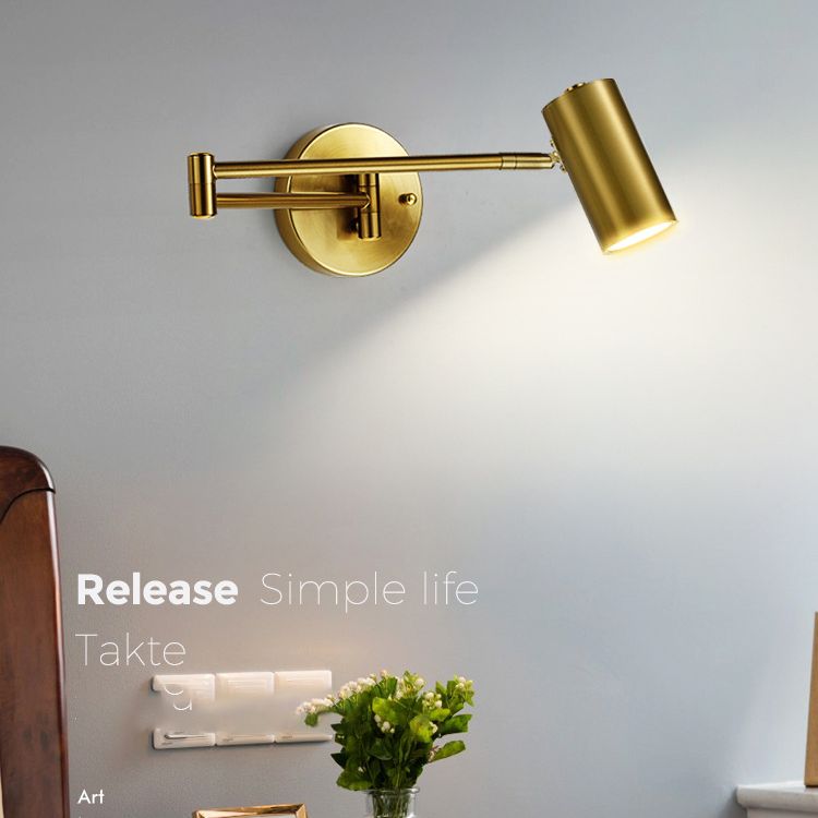 Prononi leggeri in metallo a 1 luce Moderna MODERNIT BLACK E GOLD ARM SCHEDTURE DELLA parete