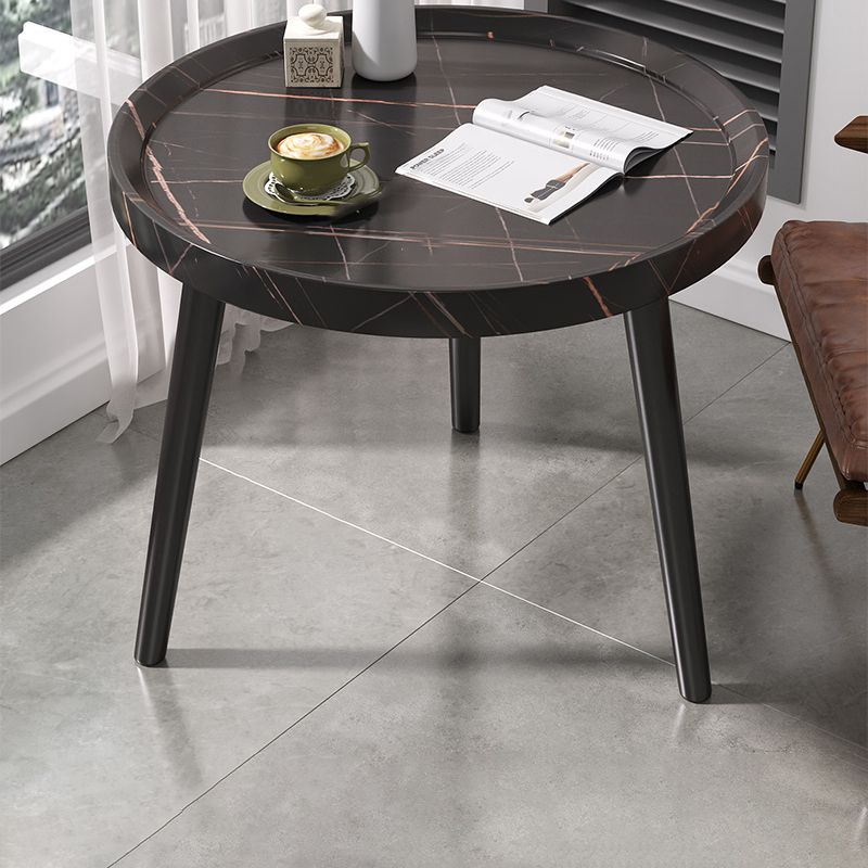 Round 3 Legs Modern End Table Solid Wood Minimalist Side End Table