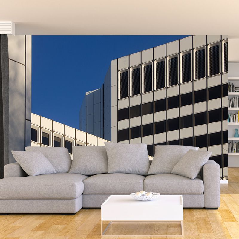 Modern Architecture Landscape Living Room Mural Wallpaper, Custom-Printed