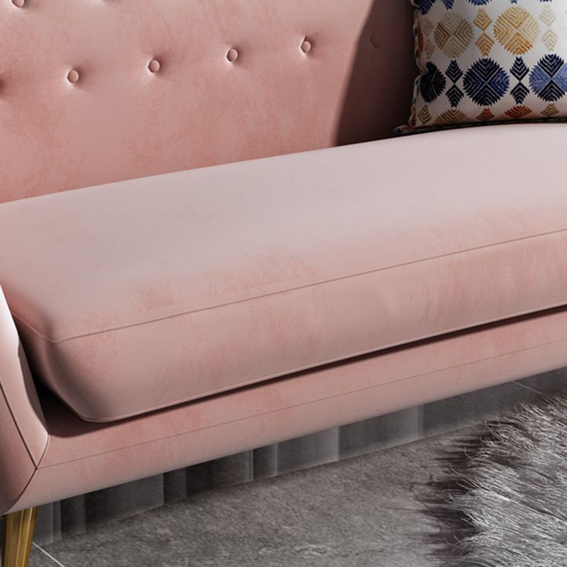 Modern Flared Arm Sofa with Tufted Back for Apartment 32.28" H