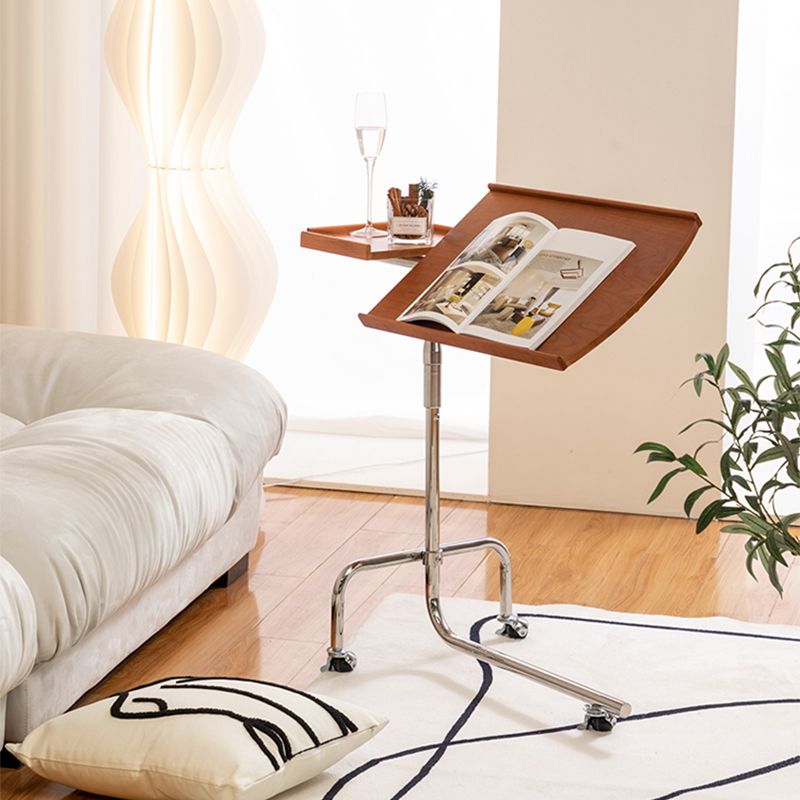 Adjustable Coffee Cocktail Table for Living Room with Metal Base