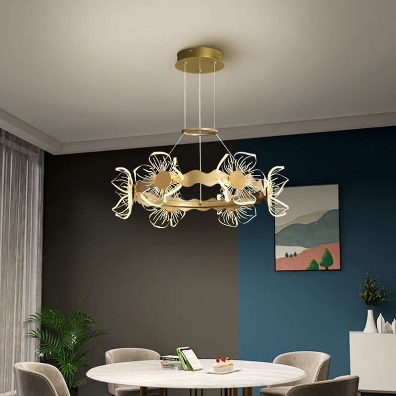 LED Chandelier Light Fixture Modern Simplicity Acrylic Pendant Lighting for Restaurant