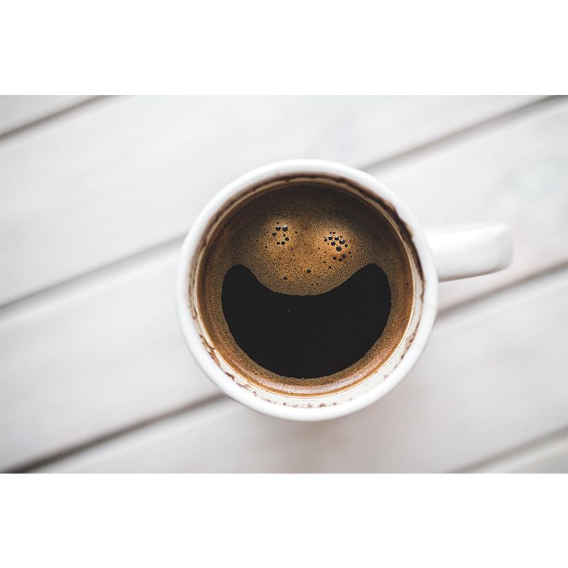 Customized Coffee Mural Wallpaper Stain Resistant Wall Covering Free Time for Coffee Shop