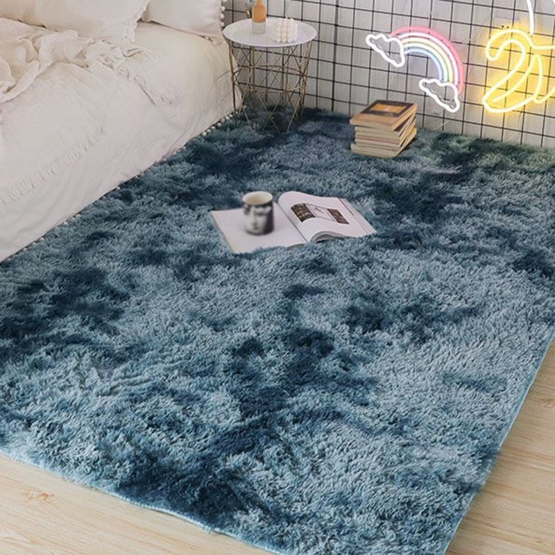 Trendy Contemporary Tie-dyed Rug Comfort Simplicity Shag Indoor Rug Polyester Non-Slip Backing Carpet for Home Decor