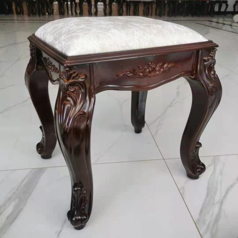 Upholstered Pouf Ottoman Pure Color Metal Frame Craving Stain Resistant Poof Stool