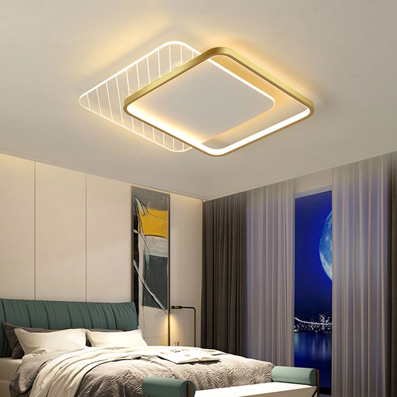 Geometric Acrylic Led Surface Mount Ceiling Light Simplicity Flush Mount Lamp for Bedroom