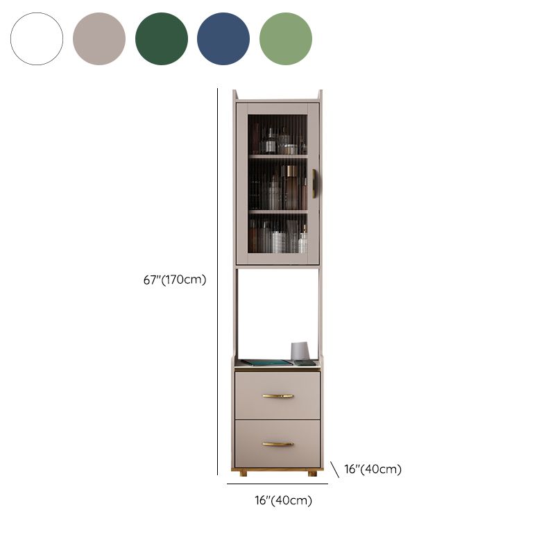 Faux Wood Bed Nightstand Modern Accent Table Nightstand with Drawers