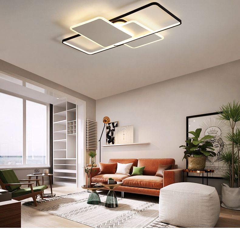 Traverse Plafonnier Plafonnier Minimaliste En Métal Salon LED Plafonnier Éclairage