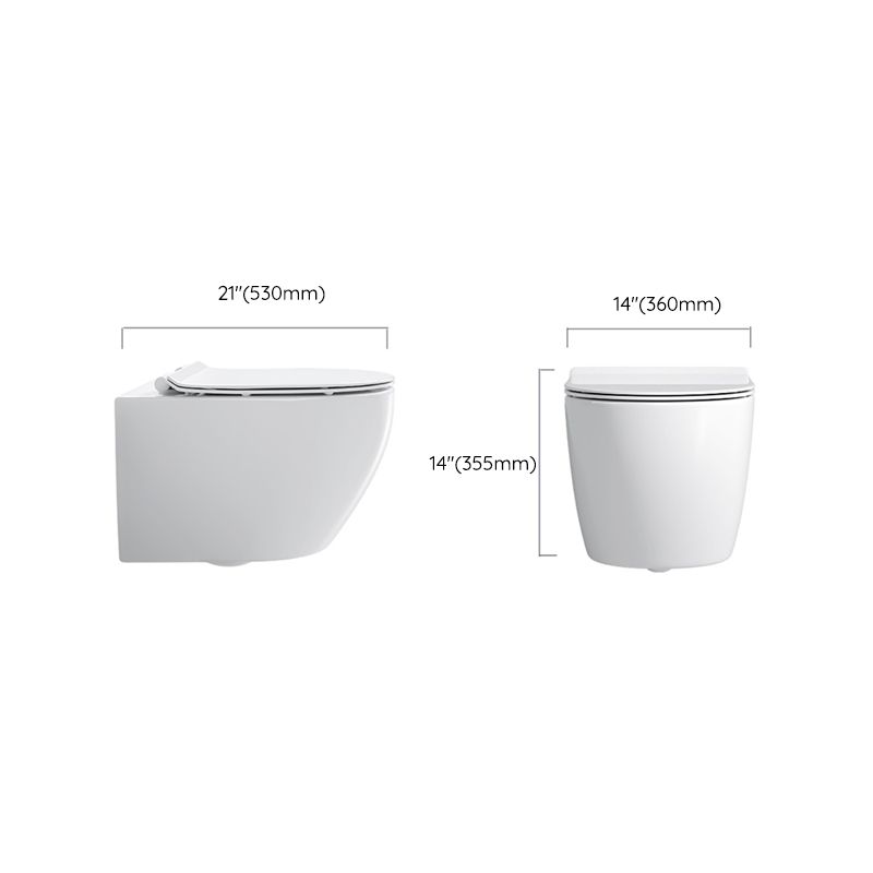 Modern Wall Mount Toilet Bowl One-Piece Urine Toilet for Bathroom
