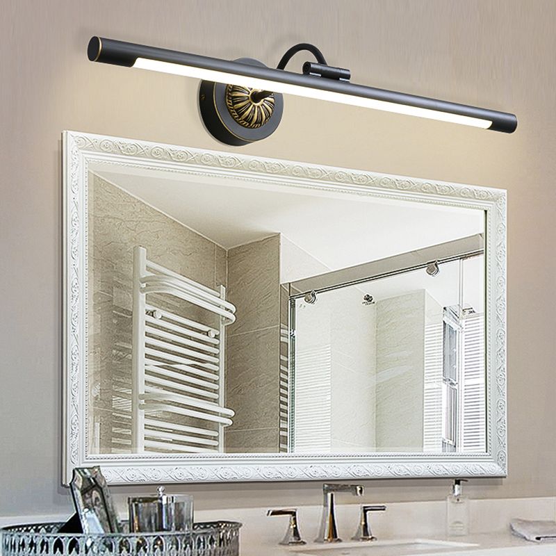 Linear Metal Wall Sconce Modern Style 1-Light Mirror Wall Mount Light