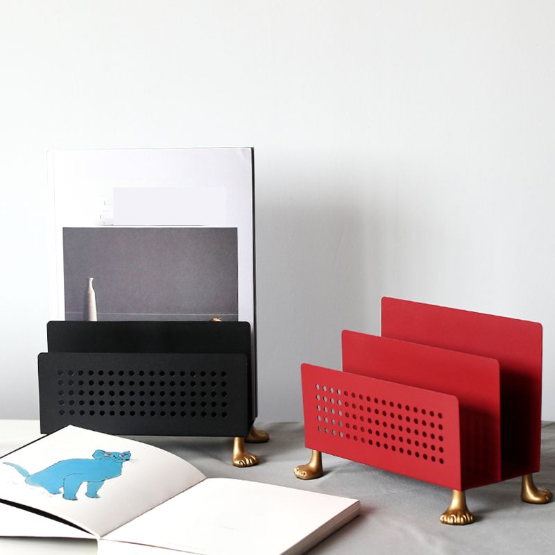 1 Shelf Metal Horizontal Bookshelf Standard Glam Closed Back Bookcase