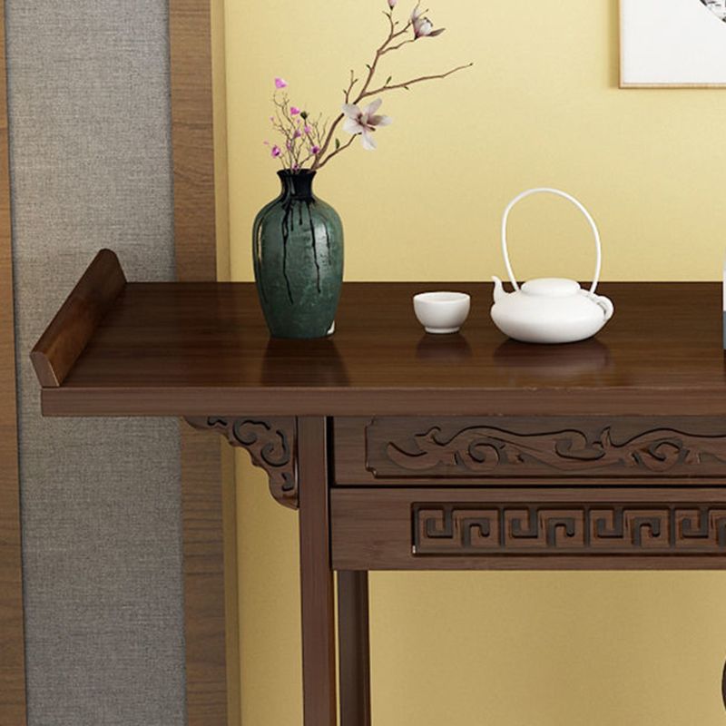 Mid-Century Modern Console Table Storage Solid Wood Console Sofa Table