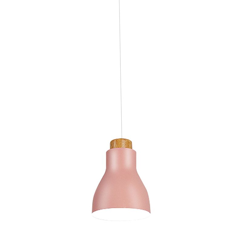 Nordic Half-Bottle Pendant Light One Head Metallic Hanging Light for Balcony Study Room