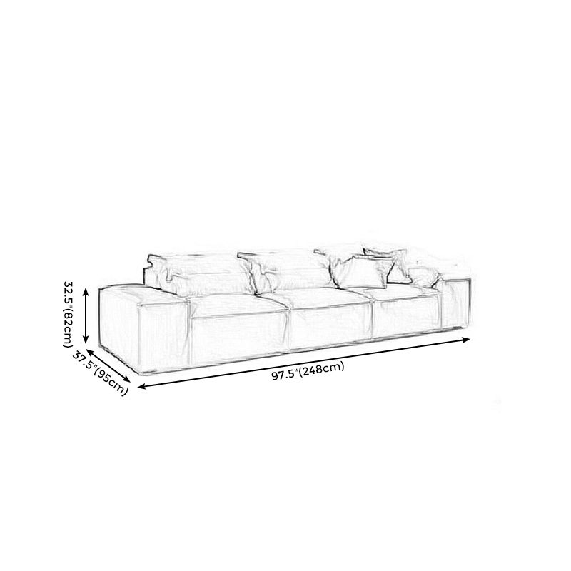 Stationary Living Room Square Arm Standard Contemporary Seating
