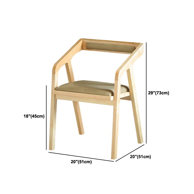 Modern 1/2/3/4/5 Pieces Dining Set Rectangle Solid Wood Legs Dinette Set in Natural