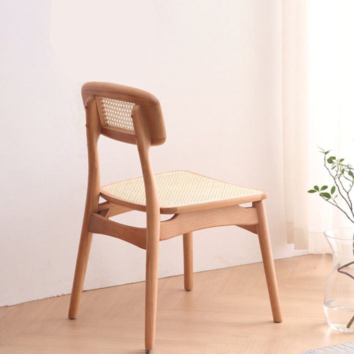 Contemporary Wood Kitchen Dining Side Chair Open Back Dining Side Chair
