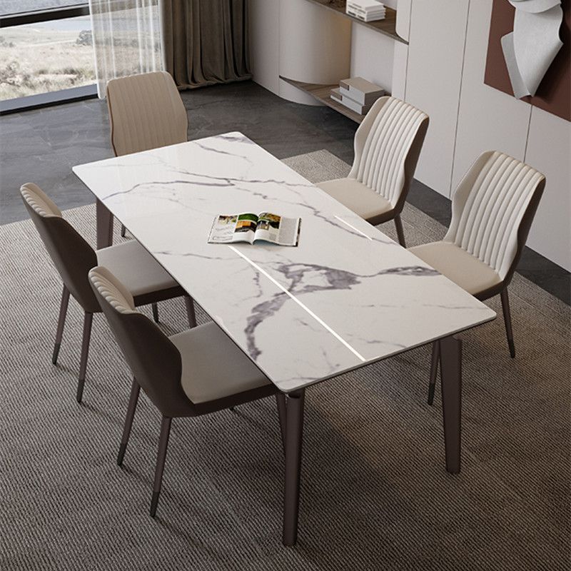 Modern 1/3/4/5/6 Pcs Dining Chairs Set Sintered Stone Dining Room Set