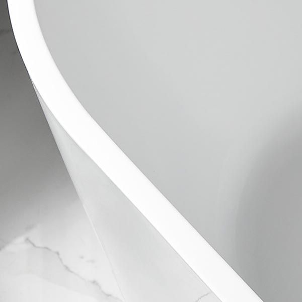 Modern Freestanding Bathtub White Acrylic Bath Tub for Home and Hotel