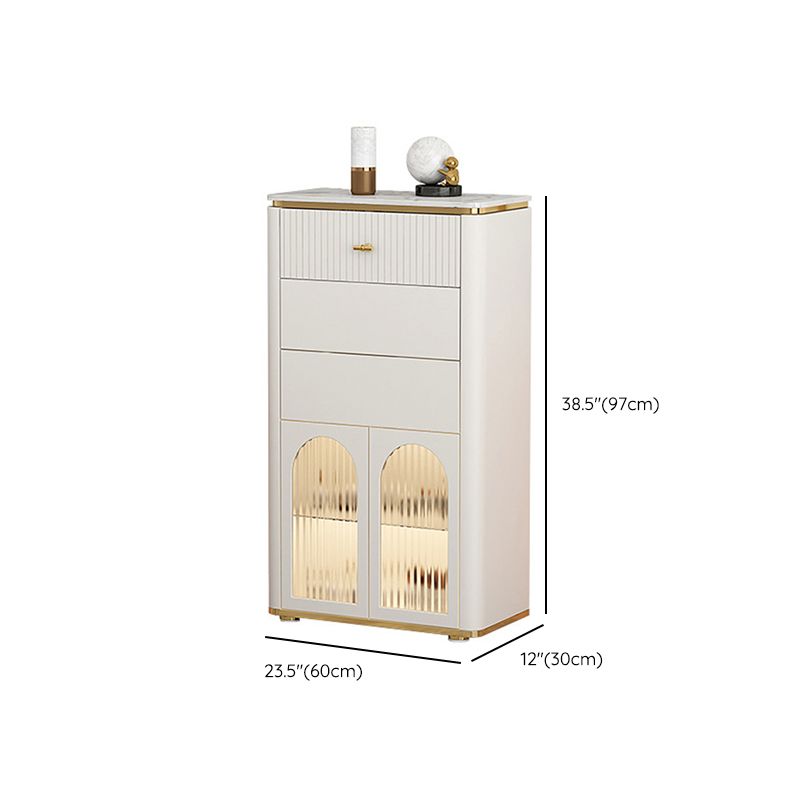 11.7 Inch Width Storage Chest Classic Glam Dresser with 1/2/3 Drawers