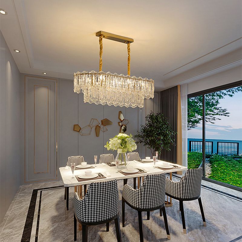 Modern Style Island Pendants Glass Pendant Lights in Gold for Living Room