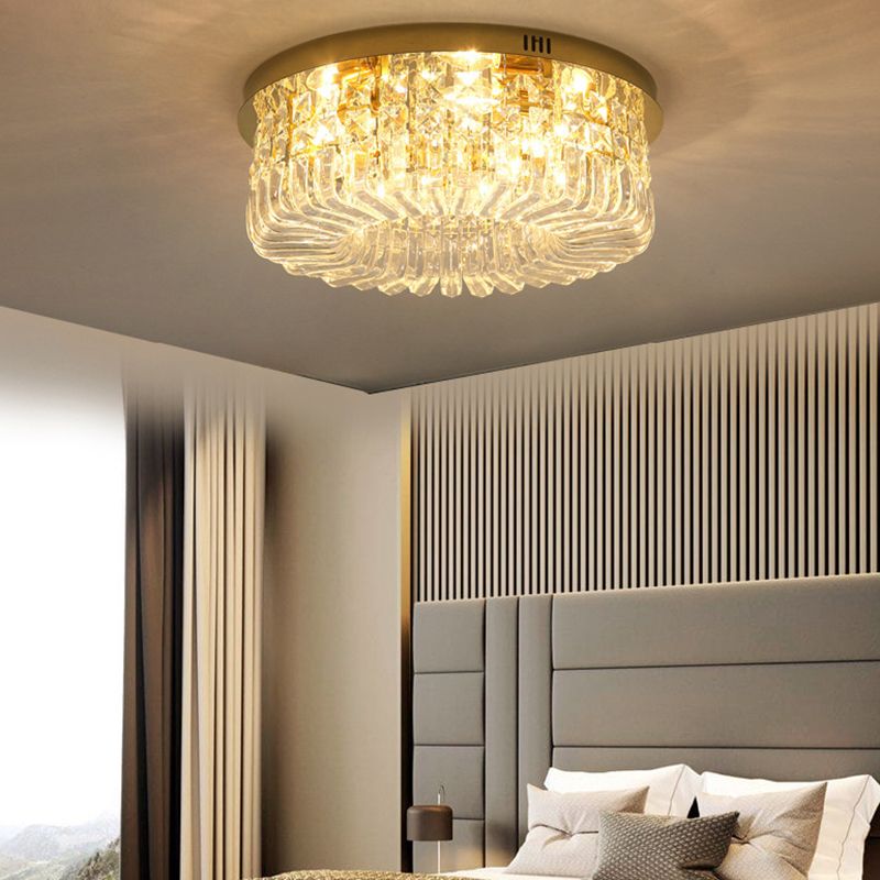 Crystal Geometric Flush Mount Lighting Contemporary Flush Mount Fixture