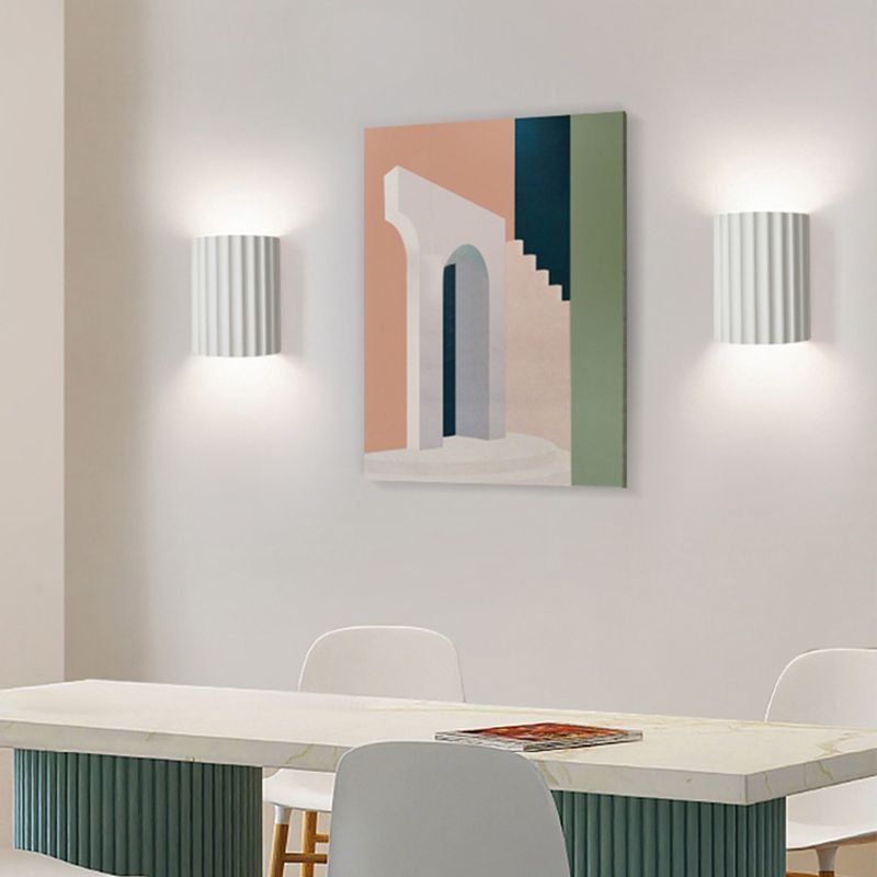 Approche de la luminosité de la paroi à demi-cylindre de style moderne Résine 2 lumières Éclairage mural
