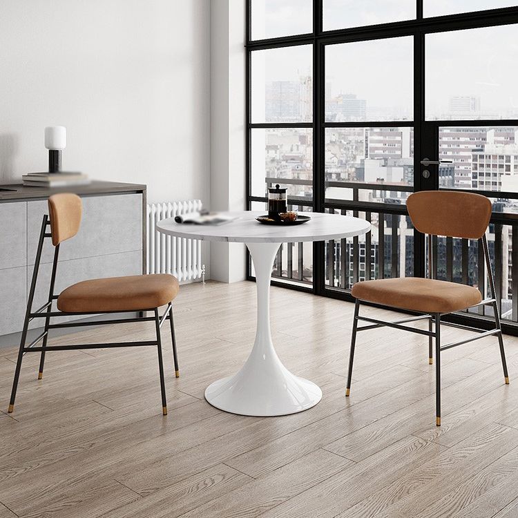 Modern 1/2/3/5 Pieces Dining Set Round Stone Dining Table for Kitchen