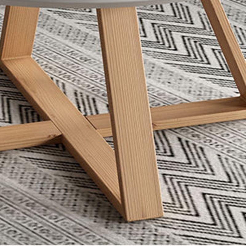 Nordic Style Cocktail Table Multi-color Selection Solid Wood Material Round Coffee Table