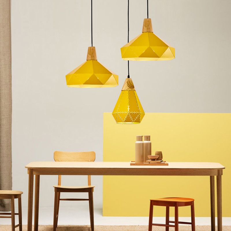 Diamant eetkamer drop hanger moderne stijl metaal 1 licht hangend plafondlicht