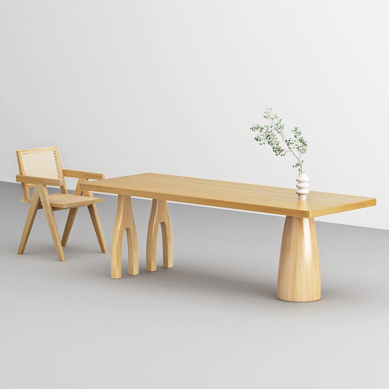 Modern 1/2/3/4/5 Pieces Rectangle Dining Set Solid Wood Dinette Table with Chairs