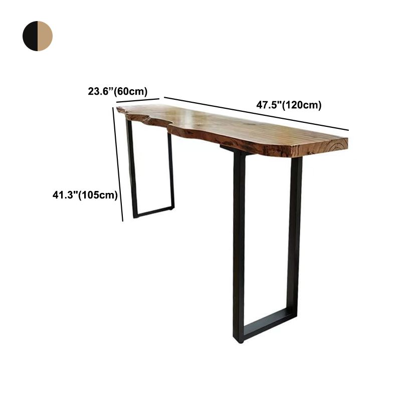 Brown Modern StyleTable Solid Wood and Iron Coffee Shop Bar Table