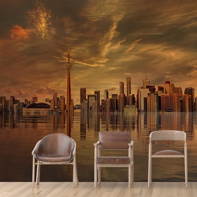 Photography Toronto City Mural Wallpaper Modern Style Wall Decor for Living Room