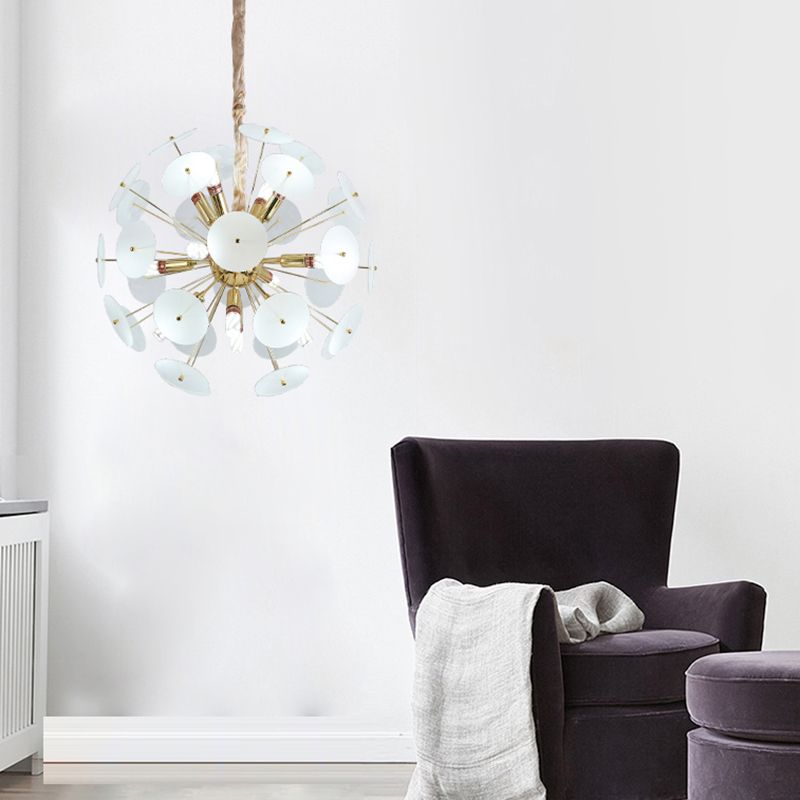 Globe Pendant Chandelier Nordic Metal LED Grey/White/Sky Blue Hanging Pendant Lamp with Adjustable Cord