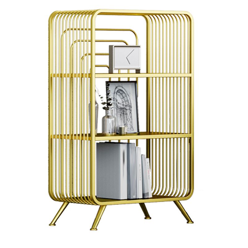 Modern Style Open Back Bookshelf Metal Bookcase for Home Office