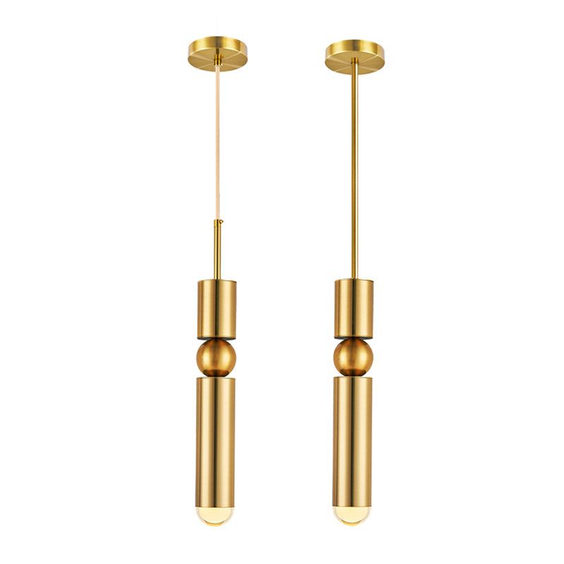 1/2 Lights Hanging Light in Gold Contemporary Pendant Lighting for Bedroom