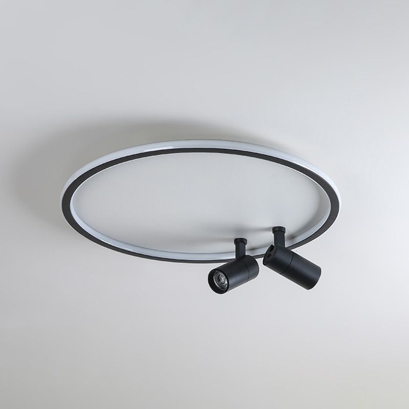 Simple Flush Ceiling Spotlight LED Track Light Fixture for Living Room