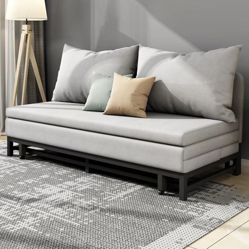 30.70" W x31.49" H Linen Armless Sofa Contemporary Convertible Sofa Bed