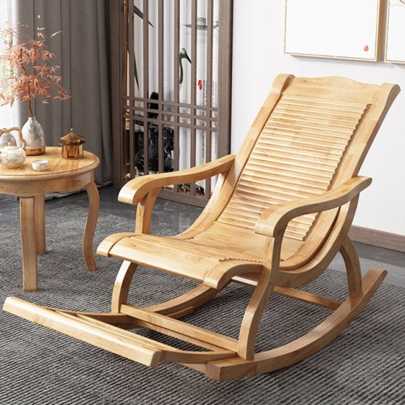 Mid-Century Modern Recliner Chair Solid Wood Recliner Chair for Living Room