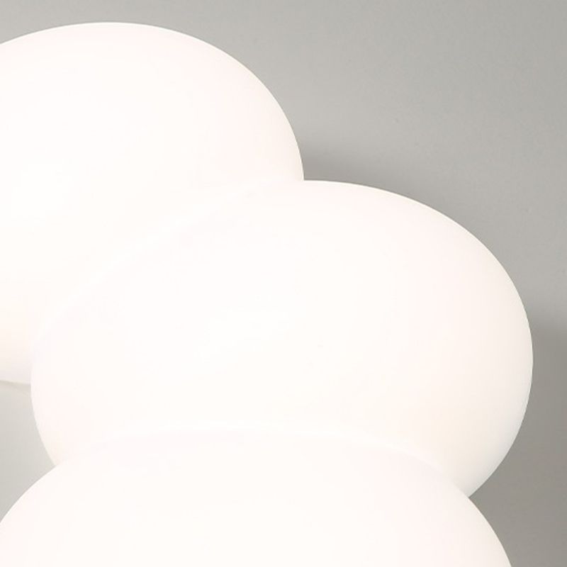 LED Ceiling Mount Light Modern Ceiling Light with Plastic Shade for Bedroom