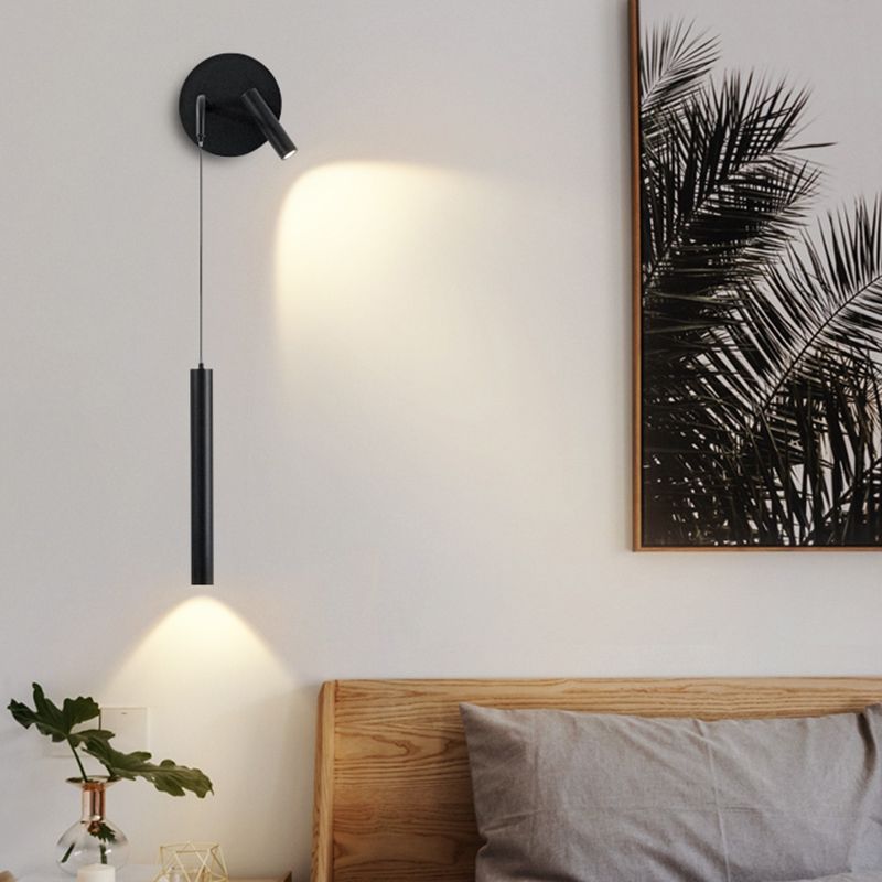 Modernism Wall Sconce Metal Wall Light Fixture in Black for Bedroom