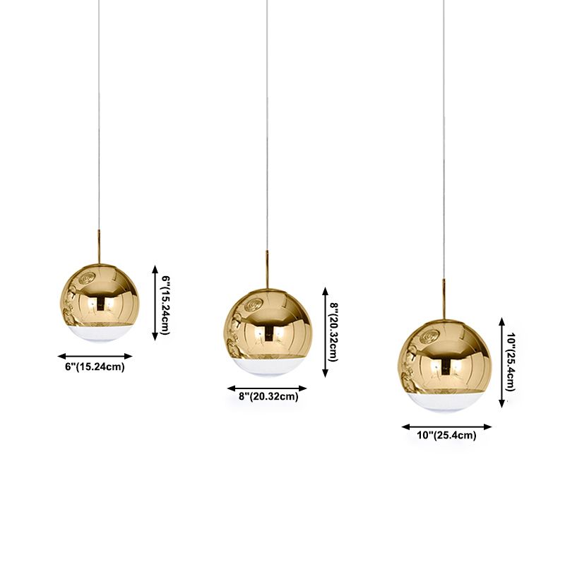 Spiegelglas hängender leichter Globus Schatten moderner Anhänger Licht für Wohnzimmer