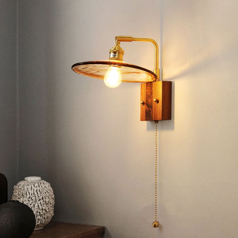 Minimalist Glass Shade Wall Light Fixture Industrial Wall Light Sconce for Bedroom