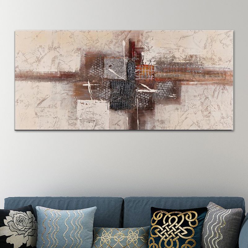 Textured Surface Abstract Wall Art Contemporary Canvas Painting for Home Interior